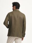 Olive Green Chore Jacket — Men's Three-Pocket Workwear Overlayer