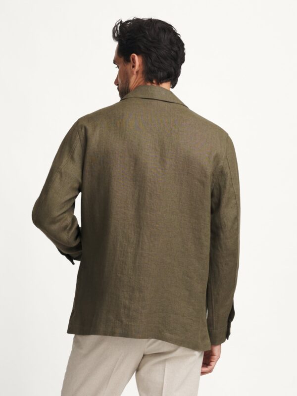 Olive Green Chore Jacket — Men's Three-Pocket Workwear Overlayer