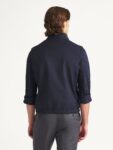 Navy Insulated Vest — Men's Full-Zip Stand-Collar Mid Layer