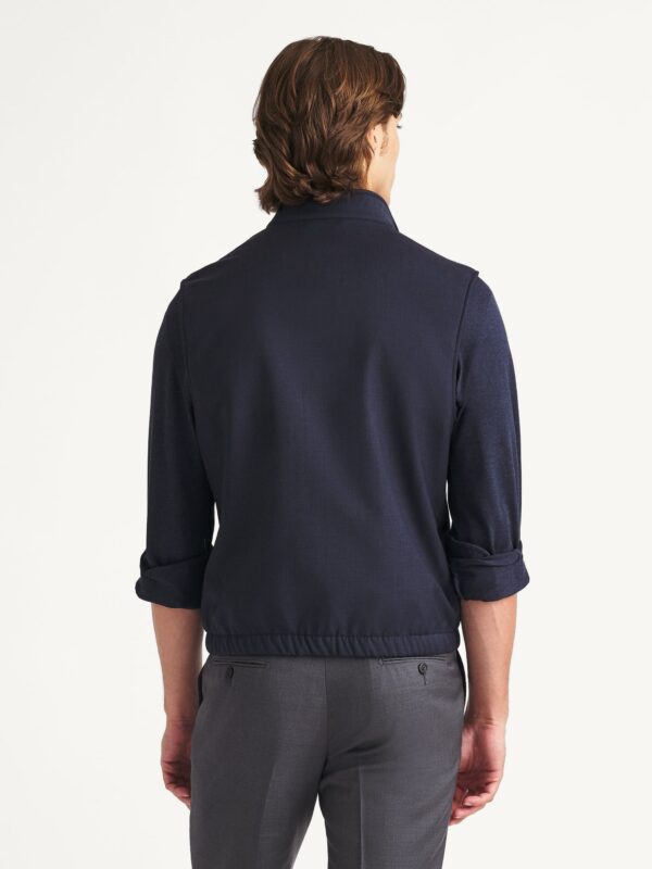 Navy Insulated Vest — Men's Full-Zip Stand-Collar Mid Layer