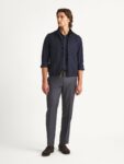 Navy Insulated Vest — Men's Full-Zip Stand-Collar Mid Layer