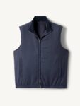Navy Insulated Vest — Men's Full-Zip Stand-Collar Mid Layer