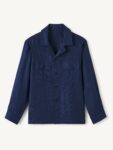 Navy Blue Overshirt — Men's Two-Pocket Button-Up Casual Layer