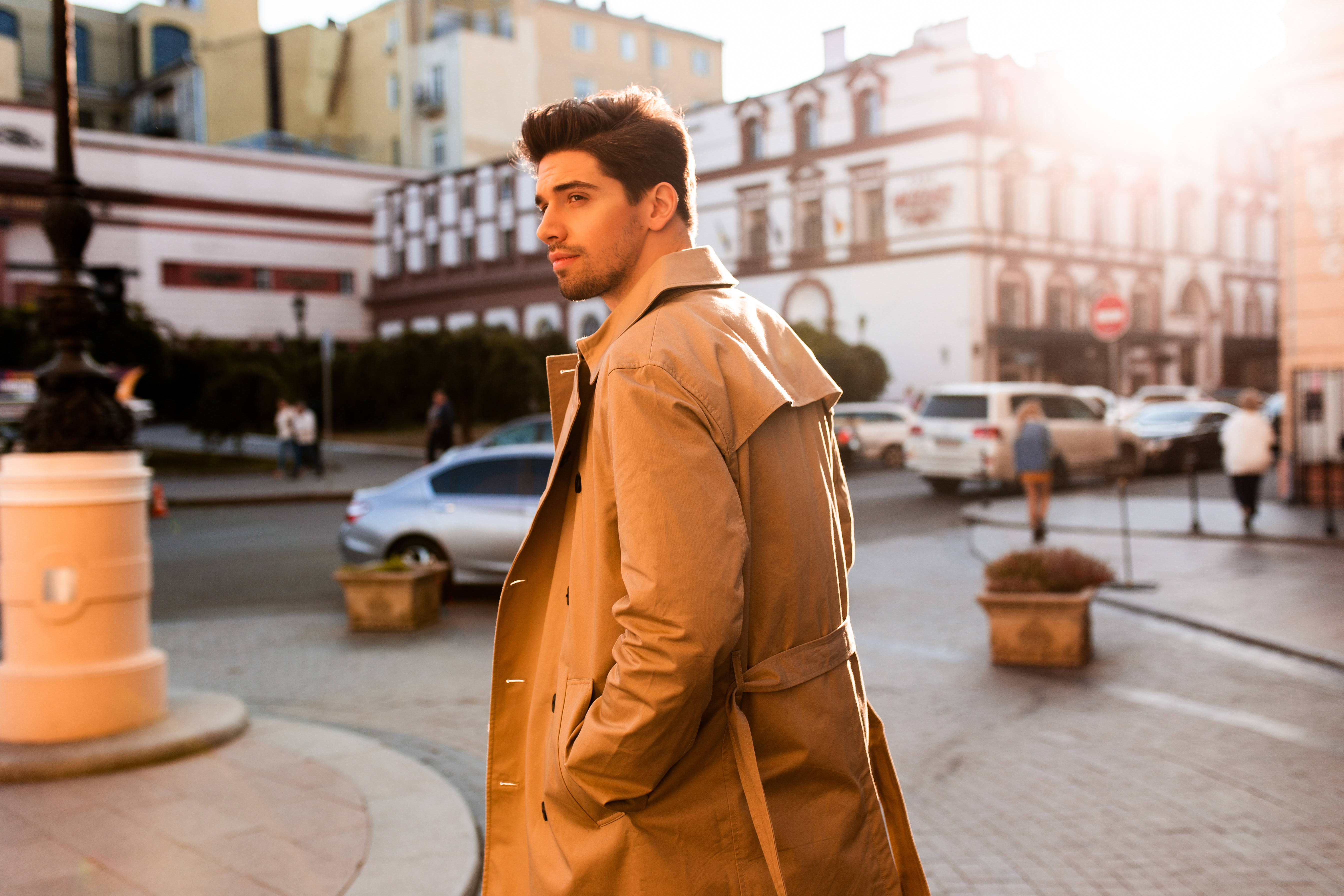 Close crop on a ribbed jacket cuff